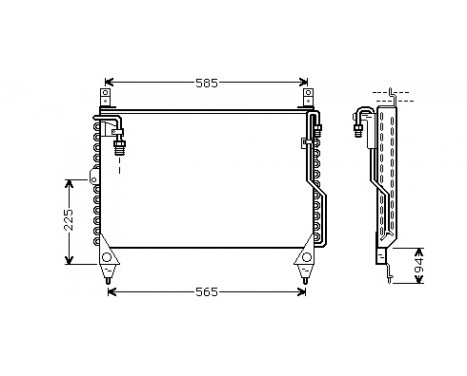 Kondensor, klimatanläggning 30005242 International Radiators