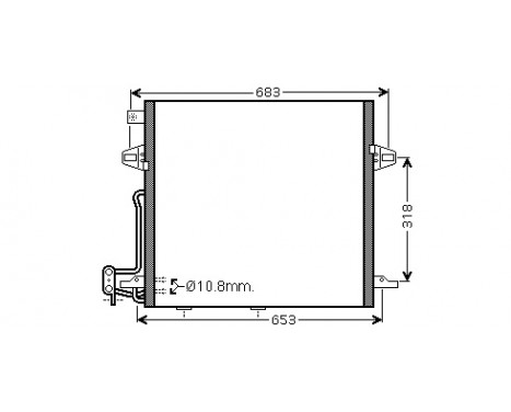 Kondensor, klimatanläggning 30005406 International Radiators