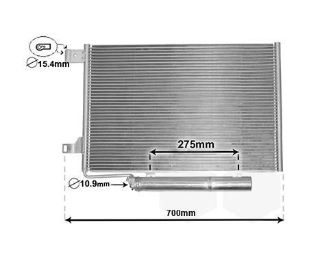 Kondensor, klimatanläggning 30015386 International Radiators