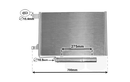 Kondensor, klimatanläggning 30015386 International Radiators