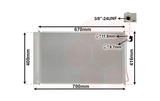 Kondensor, klimatanläggning 30015710 International Radiators