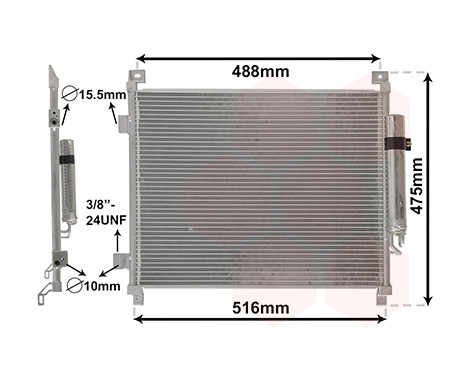 Kondensor, klimatanläggning 33015701 International Radiators