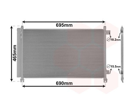 Kondensor, klimatanläggning 33015702 International Radiators