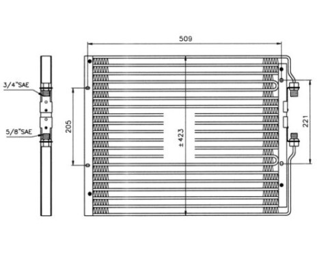 Kondensor, klimatanläggning 35059 NRF