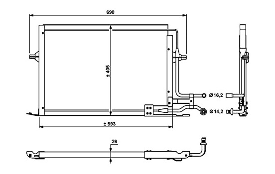Kondensor, klimatanläggning 35139 NRF