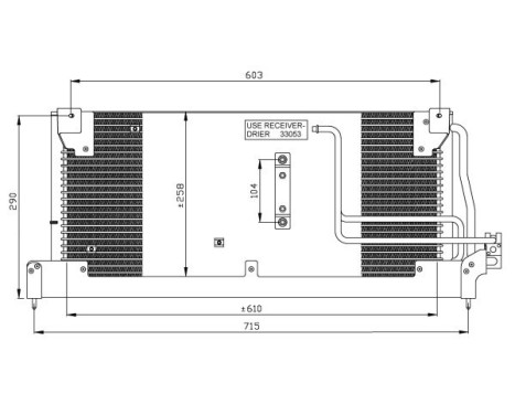 Kondensor, klimatanläggning 35242 NRF