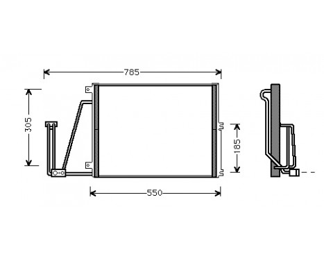 Kondensor, klimatanläggning 37005265 International Radiators