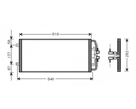 Kondensor, klimatanläggning 37005302 International Radiators