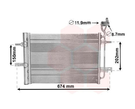 Kondensor, klimatanläggning 37005620 International Radiators