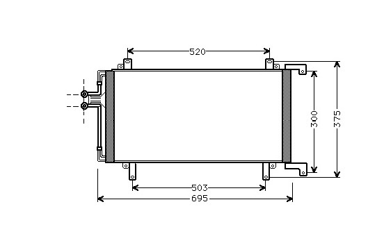 Kondensor, klimatanläggning 43005196 International Radiators