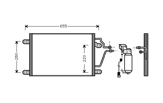 Kondensor, klimatanläggning 43005211 International Radiators