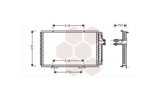 Kondensor, klimatanläggning 43005214 International Radiators, bild 2