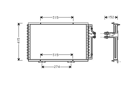 Kondensor, klimatanläggning 43005214 International Radiators