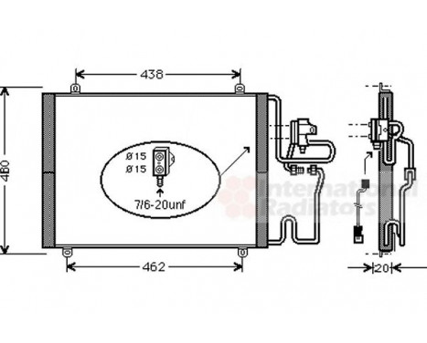 Kondensor, klimatanläggning 43005219 International Radiators, bild 2