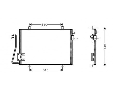 Kondensor, klimatanläggning 43005232 International Radiators