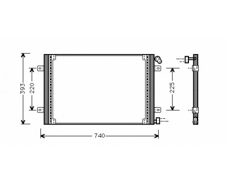 Kondensor, klimatanläggning 43005234 International Radiators