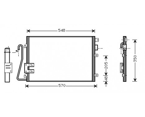 Kondensor, klimatanläggning 43005275 International Radiators