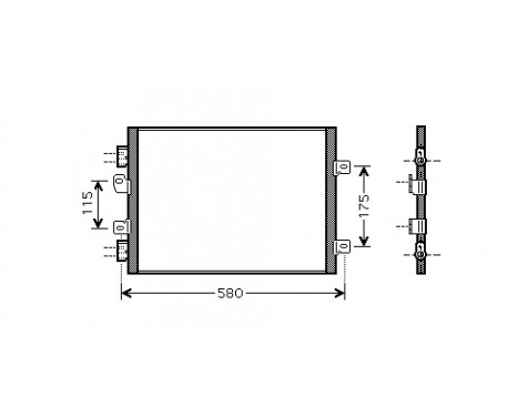 Kondensor, klimatanläggning 43005341 International Radiators
