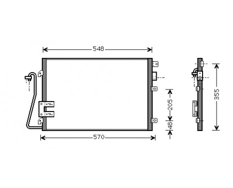 Kondensor, klimatanläggning 43005376 International Radiators