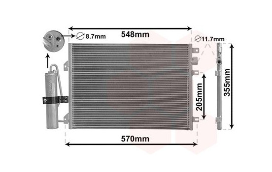 Kondensor, klimatanläggning 43015275 International Radiators