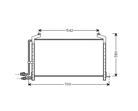 Kondensor, klimatanläggning 47005031 International Radiators