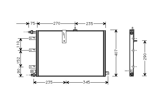 Kondensor, klimatanläggning 47005034 International Radiators