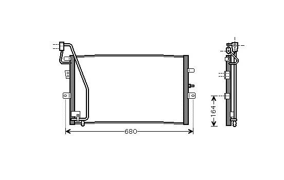 Kondensor, klimatanläggning 47005056 International Radiators