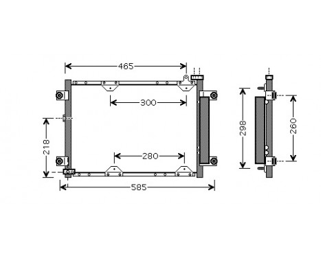 Kondensor, klimatanläggning 52005075 International Radiators