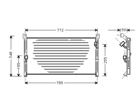 Kondensor, klimatanläggning 53005130 International Radiators