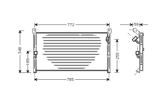 Kondensor, klimatanläggning 53005130 International Radiators