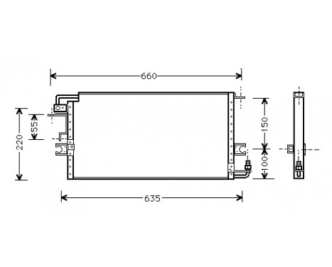 Kondensor, klimatanläggning 53005198 International Radiators