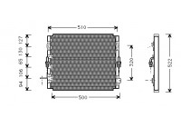 Kondensor, klimatanläggning 53005244 International Radiators