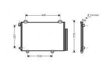 Kondensor, klimatanläggning 53005267 International Radiators