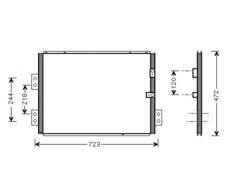 Kondensor, klimatanläggning 53005277 International Radiators