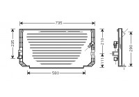 Kondensor, klimatanläggning 53005279 International Radiators