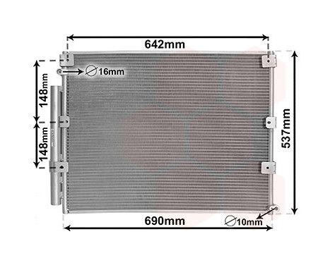 Kondensor, klimatanläggning 53005380 International Radiators