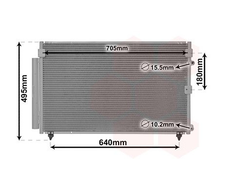 Kondensor, klimatanläggning 53005654 International Radiators