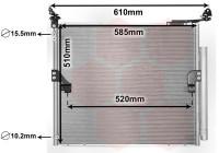 Kondensor, klimatanläggning 53005677 International Radiators