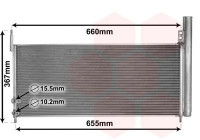 Kondensor, klimatanläggning 53005692 International Radiators