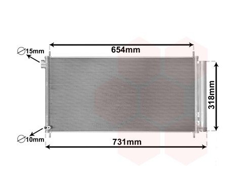 Kondensor, klimatanläggning 53005718 International Radiators