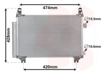 Kondensor, klimatanläggning 53015701 International Radiators