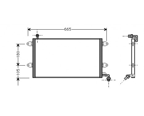 Kondensor, klimatanläggning 58005137 International Radiators