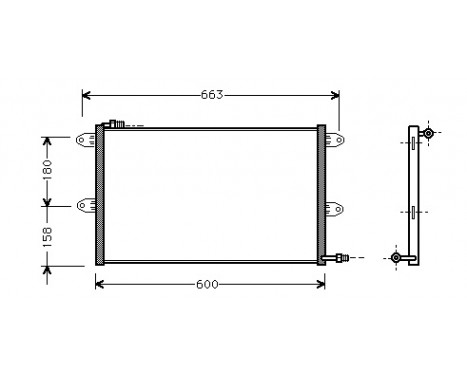 Kondensor, klimatanläggning 58005144 International Radiators