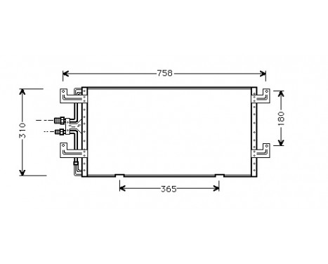Kondensor, klimatanläggning 58005145 International Radiators