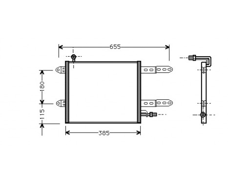 Kondensor, klimatanläggning 58005150 International Radiators