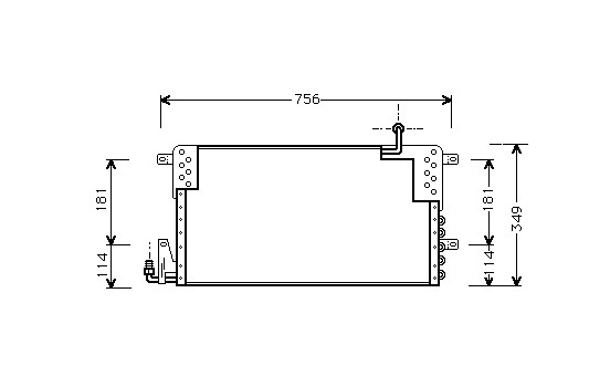 Kondensor, klimatanläggning 58005161 International Radiators