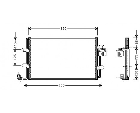 Kondensor, klimatanläggning 58005176 International Radiators