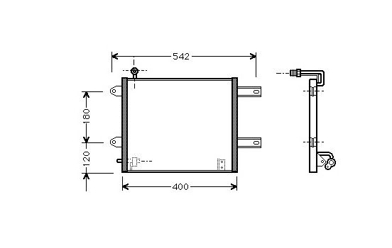 Kondensor, klimatanläggning 58005177 International Radiators