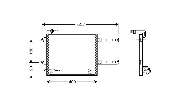 Kondensor, klimatanläggning 58005178 International Radiators