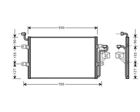 Kondensor, klimatanläggning 58005181 International Radiators